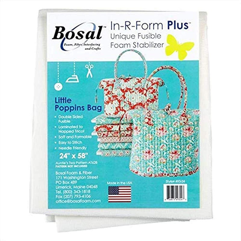Bosal in-R-Form Plus Unique Fusible Foam Stabilizer 24 Inches by 58 Inches for Aunties Two Little Poppins Bag Pattern (OnÐµ PaÑk)